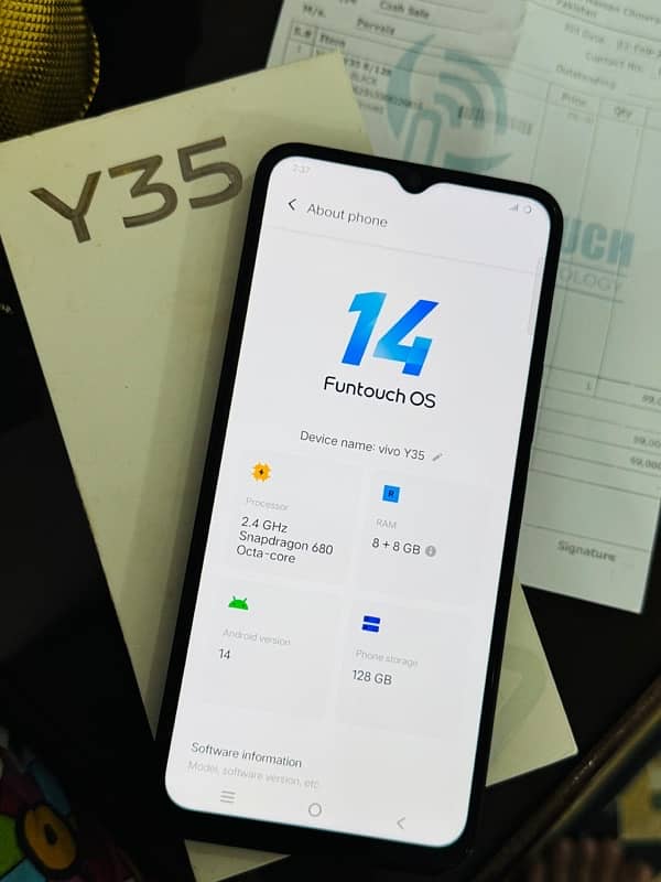 Vivo Y35 With Box 1