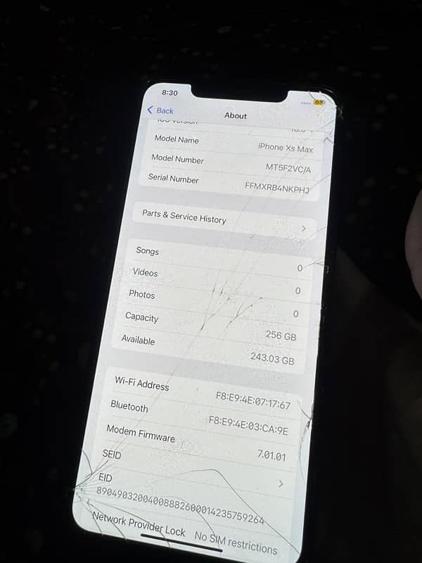 IPhone XS Max non PTA 256gb 1