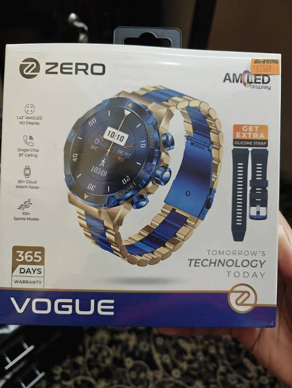 Zero Vogue Blue Gold Smartwatch 0