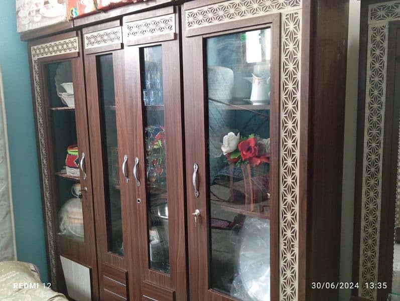 crockery and clothes wardrobe for sale 1