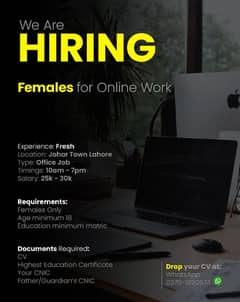 Job Available For Female Staff