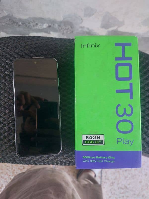 infinix hot 30 Play white colour 4gb 64gb offical pta 1