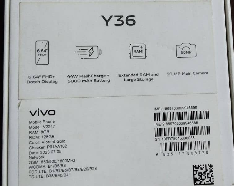 Vivo Y36  8/128GB 4