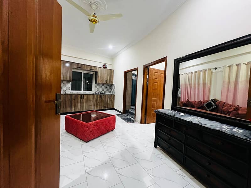 Per day Furnished 2 bed apartment Available in Abdulah Garden Sociaty 3