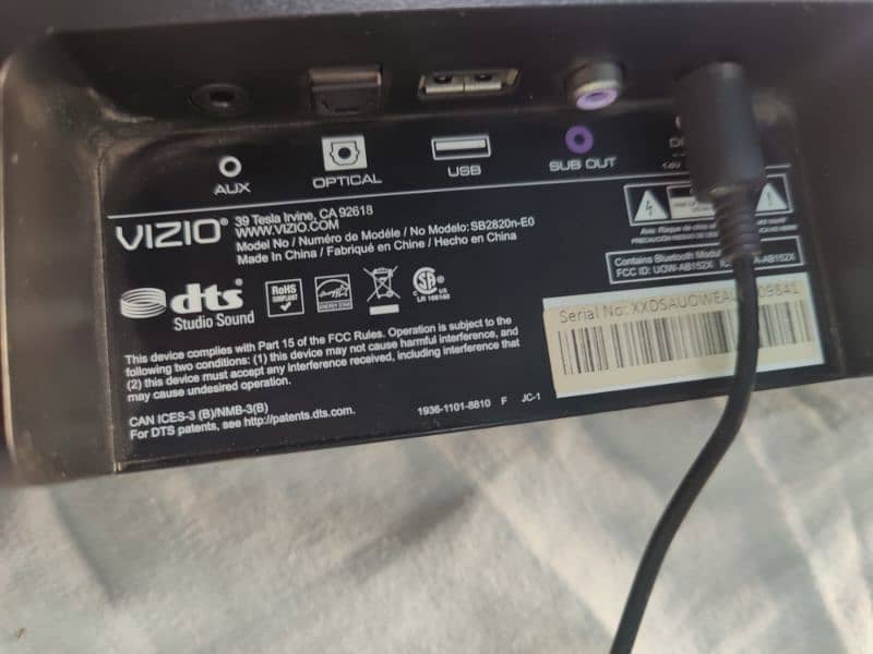 Vizio soundbar high quality sound 1