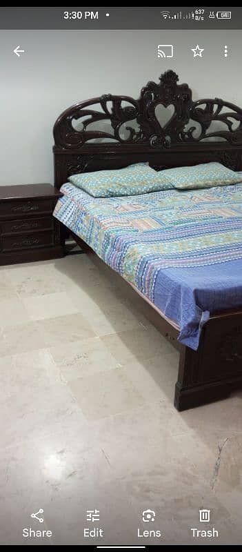 Solid wood Bed Set (Bed , Side tables and dressing table) 1