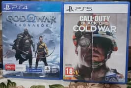 God of War Ragnarok Ps4, Call of Duty Black Ops Cold War Ps5