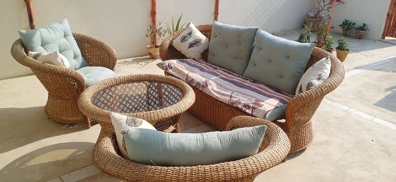 Cane sofa set for Out door 1