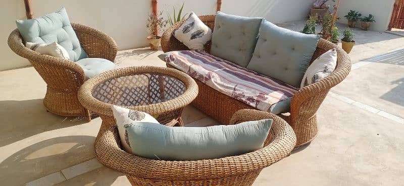 Cane sofa set for Out door 2