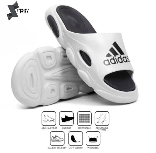 Adidas 100% Comfortable And Vert Attractive Design White Color 3