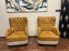 mustard sofa set