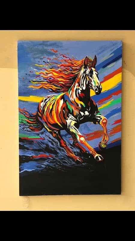 Wild running Horse -Hand Painted Canvas 2