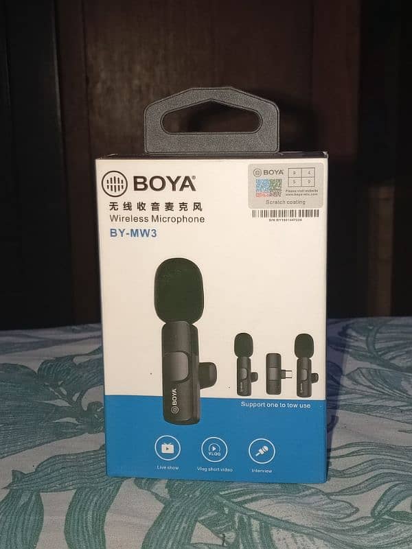 BOYA WIRELESS MICROPHONE BY-MW3 3