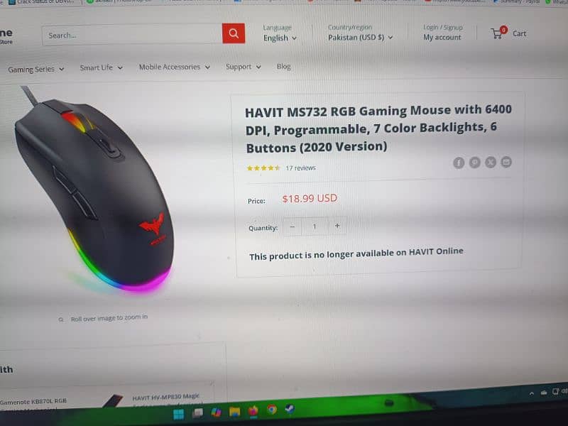 Gaming Mouse Havit MS732 RGB with 6400 DPI 1