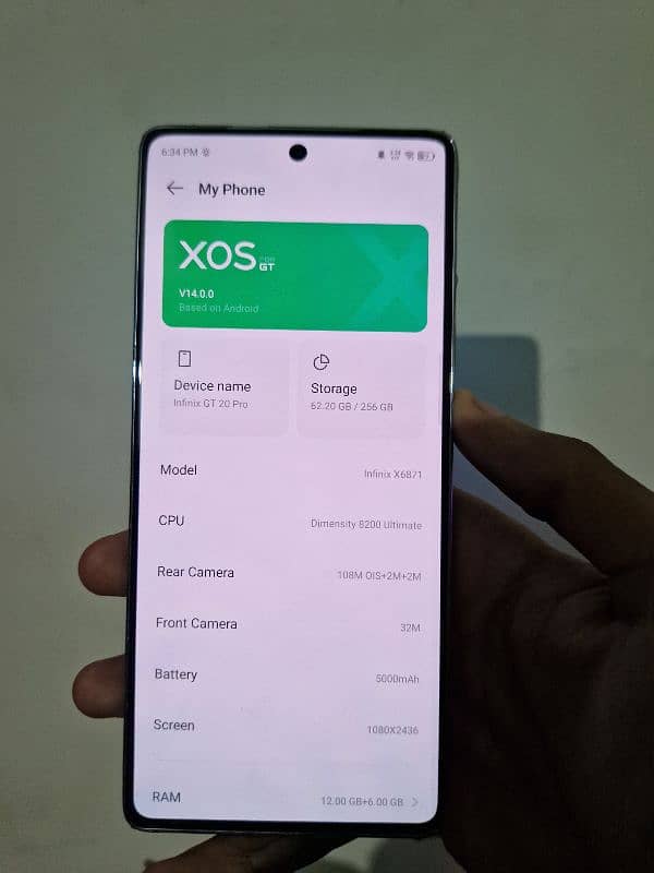 Infinix Gt 20 Pro 12/256 with 10 month Warranty 3