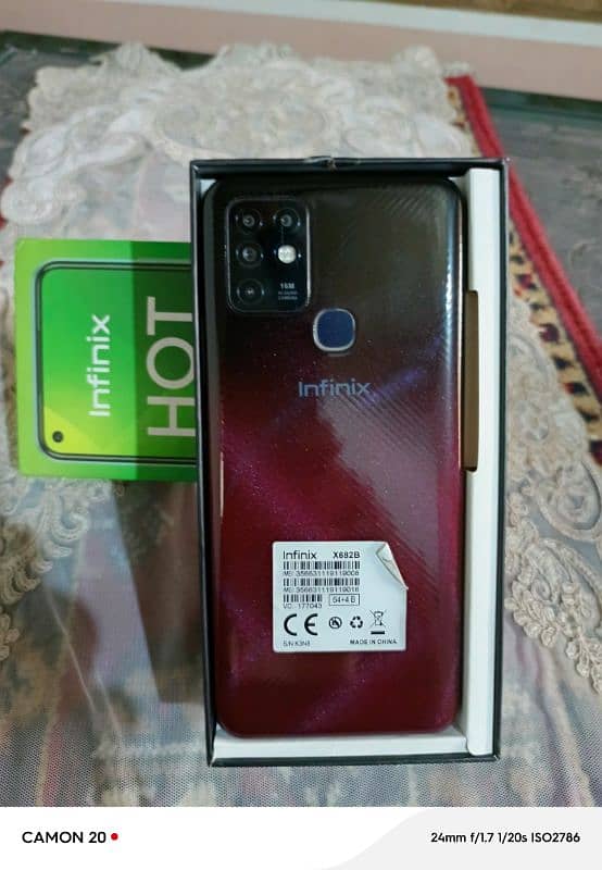 (03496966570) infinix hot 10 complete box 10/10 PTA approved 0