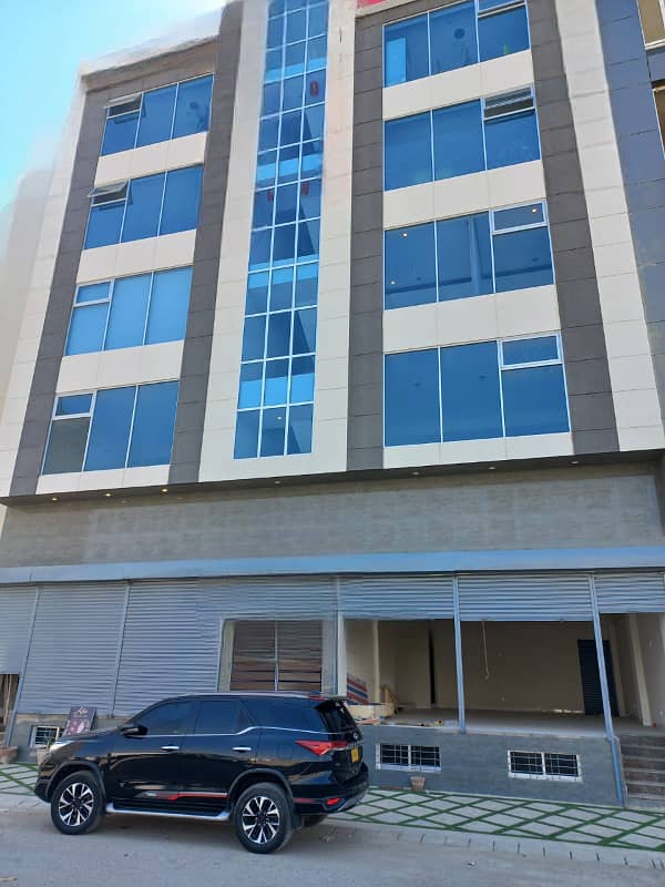 Dha Ph 7 (ext) | Khalid Comm Street | Built On 200 Yards Building | BrandNew 1000 Sqft Office Floor For Rent | Modern Glass Elevation | Reasonable Rent | Walking Distance To Suffa Uni | 1 Mint Drive Away From Khe Ittehad | Ittehad Park | 0