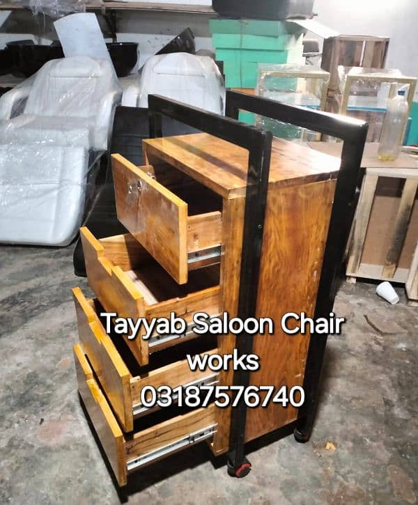 Trolley/Salon Chair/Facial Bed/Shampoo Unit/Pedicure/Manicure/Saloon 3