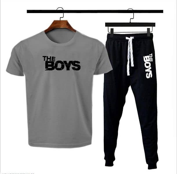 Mens cotton jersey printed tracksuit (home delivery) 1