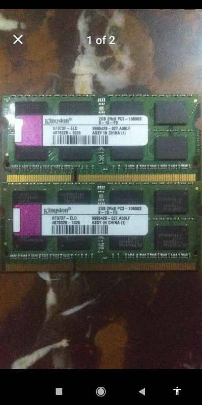 Kingston ram 2 gb ddr 3 for laptop 0