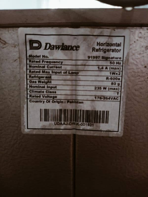 Dawlance Inverter Refrigerator & Frizer in warranty 6