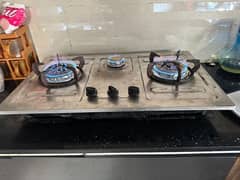 3 Burner Stove Hob Stainless Steel (Chula)