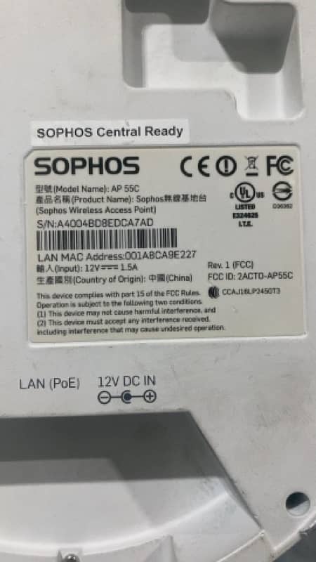 Sophos AP 55C Indoor Ceiling 802.11ac Access Point 2