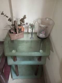 Flower Stand & Glass Table for Sale