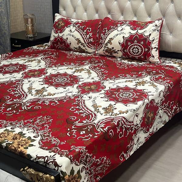 *3D-Crystal cotton Bedsheets* call us for order 03017186072 8