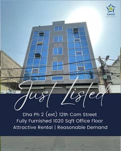 Dha | BrandNew 960 Sqft Office Floor For Sale | Modern Glass Elevation | Front Entrance 60 Ft Wide Road | Chance Deal | Attractive Rental Income | Reasonable Demand |