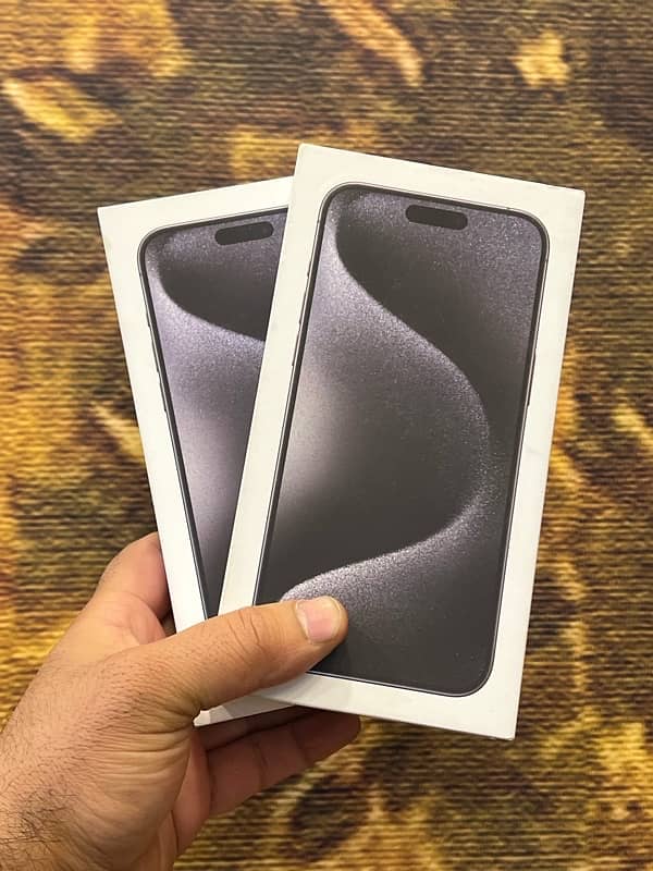 IPhone 15Pro Max JV Black & Natural Non Active Box Packed 2