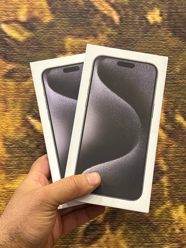 IPhone 15Pro Max JV Black & Natural Non Active Box Packed 4