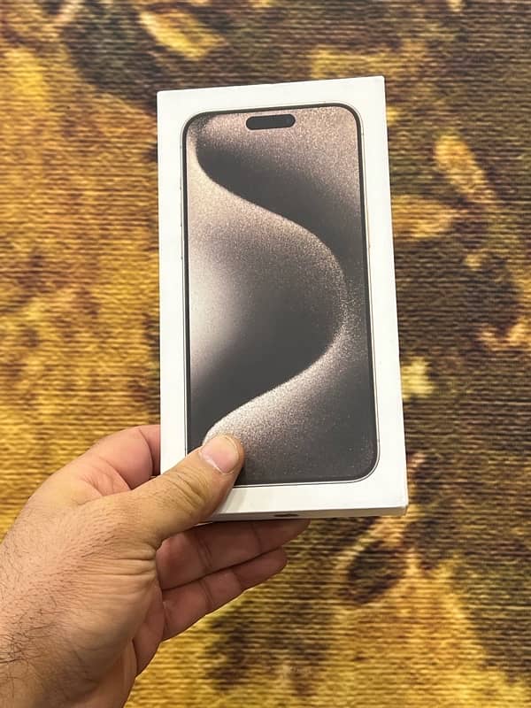 IPhone 15Pro Max JV Black & Natural Non Active Box Packed 5