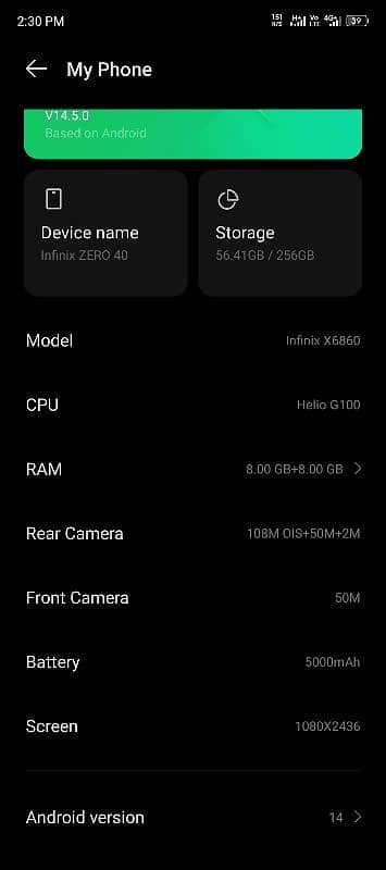 infinix zero 40 8+8/256 4