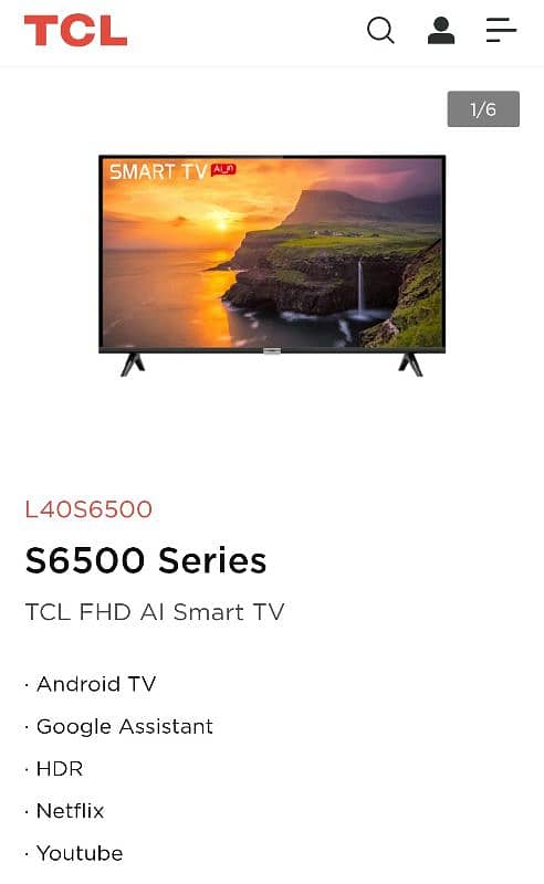 TCL 40 inch Android LED 0