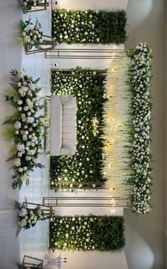 stage decorations , fresh and artifac flowers decor, event management