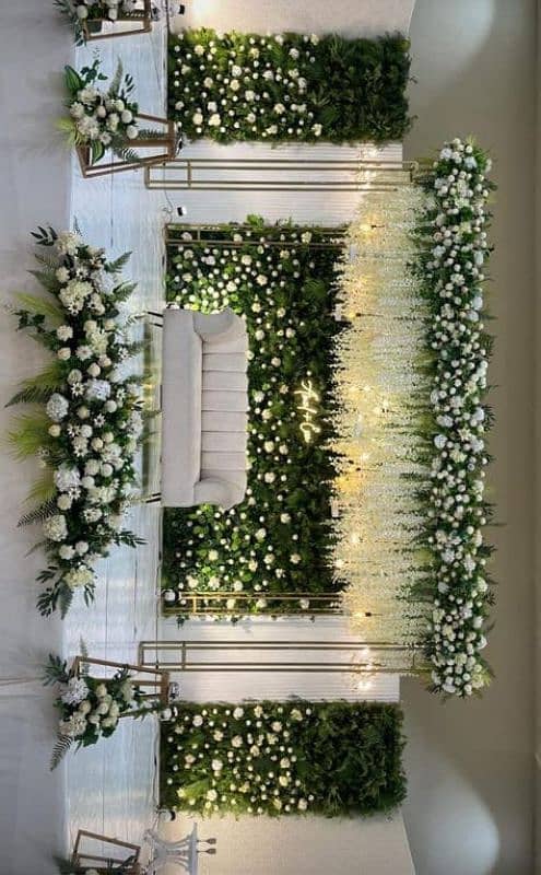 stage decorations , fresh and artifac flowers decor, event management 0