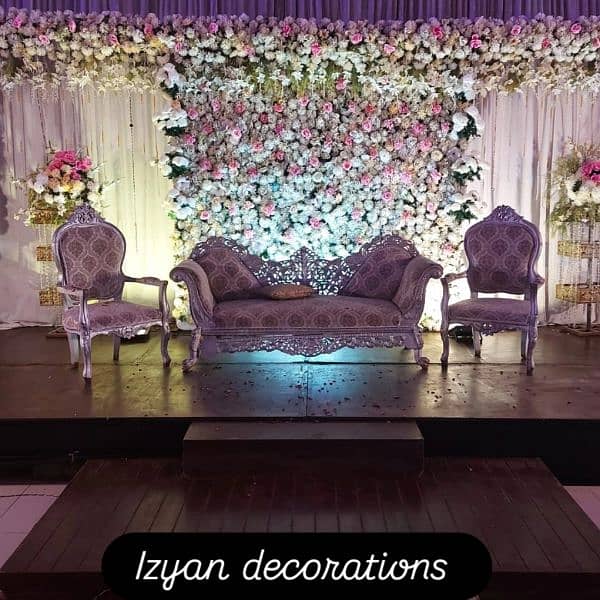 stage decorations , fresh and artifac flowers decor, event management 1