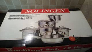 SOLINGEN.  Stainless steel 12 pieces Cookware set