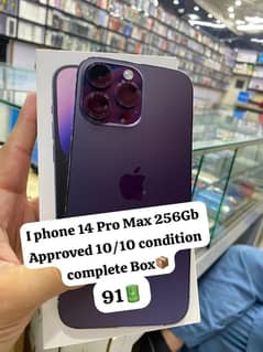 IPhone 14Pro Max 10-10 With Box Dual Sim PTA Approved