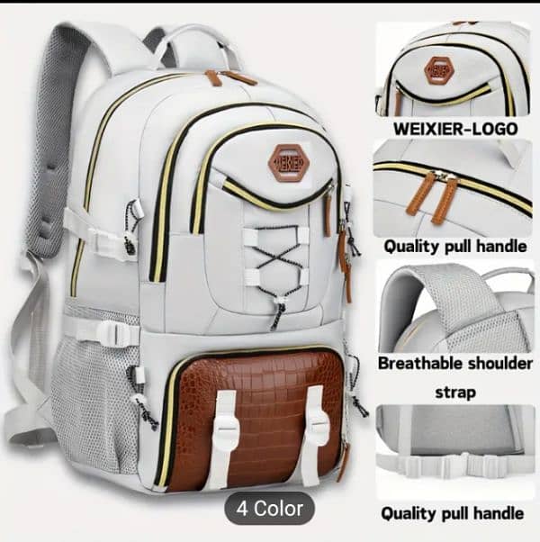 WEXIER Stylish men's backpack-Durable nylon, Multi pocket design 6