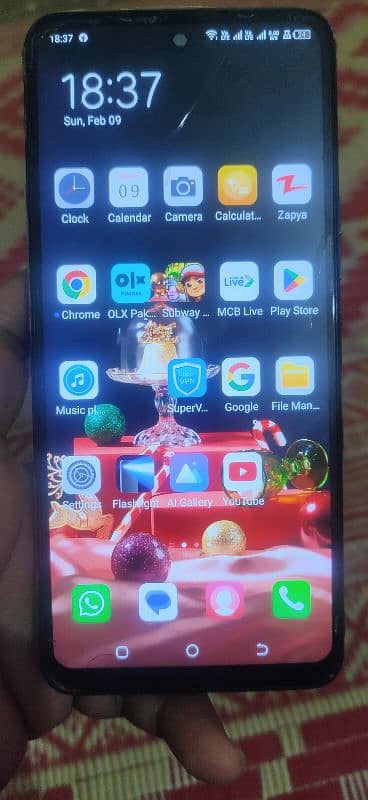 Tecno camon 18t for sale with box condition scratchless 2