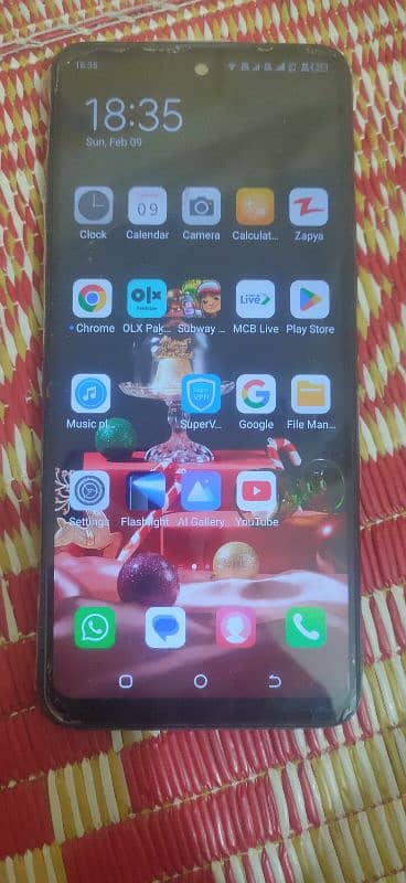 Tecno camon 18t for sale with box condition scratchless 7