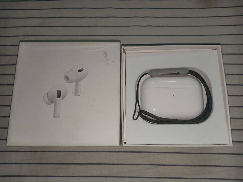 Airpods Pro 2nd Gen with free 4 ear tips sizes & black cover with box. 5