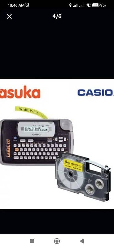 Original Casio PRINTER Model KL-820 LABEL copier For Casio 11