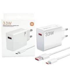 XIAOMI 33W EU PLUG QC3.0 FAST QUICK WALL CHARGER WITH CABLE