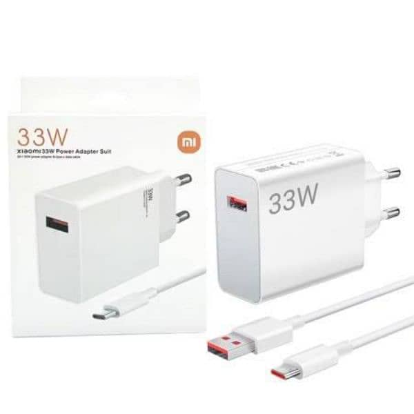 XIAOMI 33W EU PLUG QC3.0 FAST QUICK WALL CHARGER WITH CABLE 0