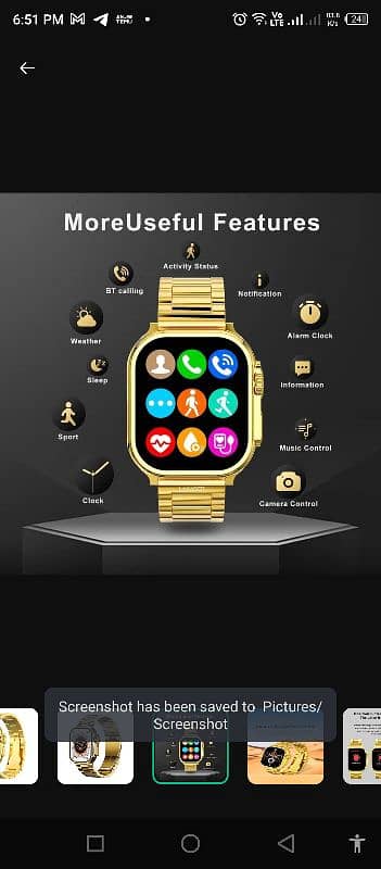 SMART WATCH 24K GOLD EDITION cash on delivery 2