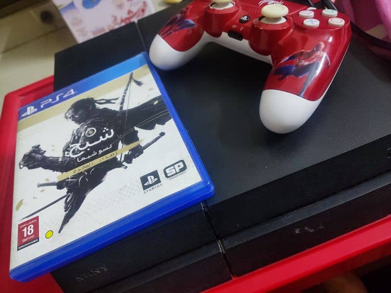 PS4 for sale with Ghost of Tushima 1