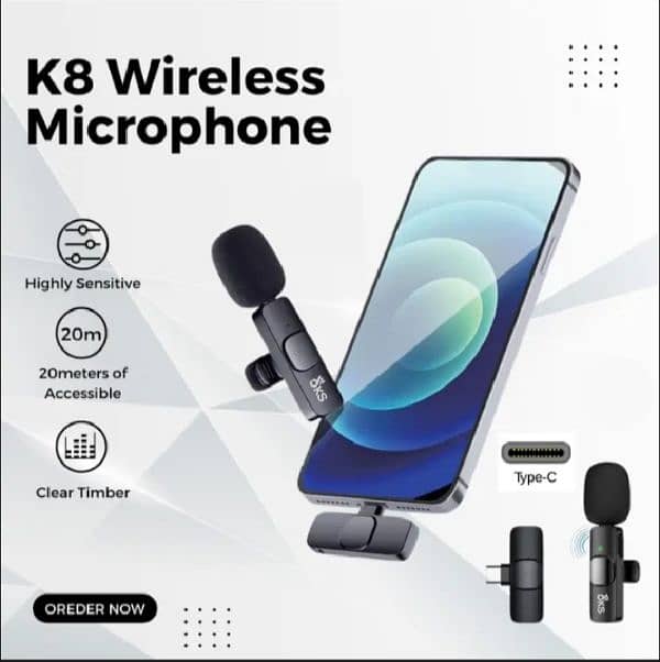 New K8 Type C wireless Microphone 4